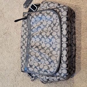 Coach Signature PVC Messenger Diaper Bag Tote Crossbody Bag 18373 Black